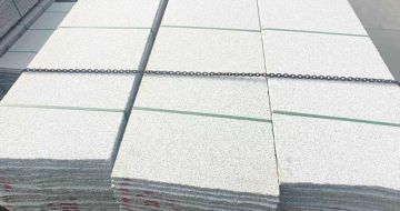 北海芝麻白毛板，石材毛板