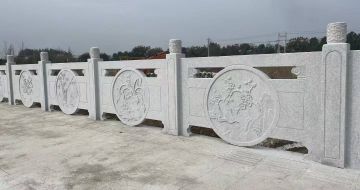 北海芝麻白河道栏杆 石材栏杆