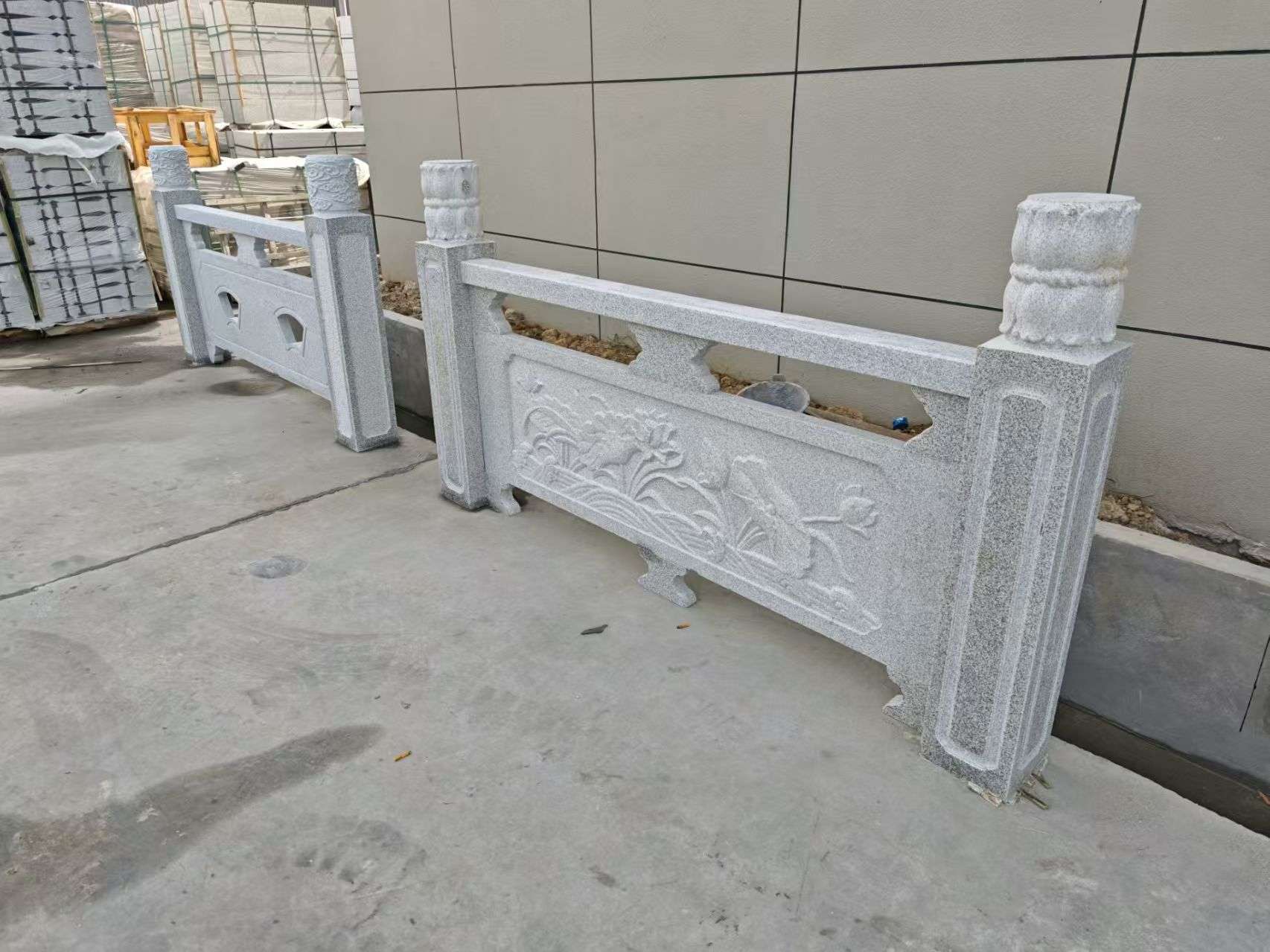 北海芝麻白河道栏杆 石材栏杆