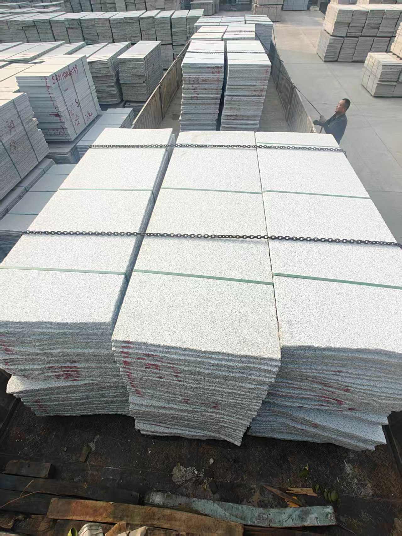 北海芝麻白毛板，石材毛板